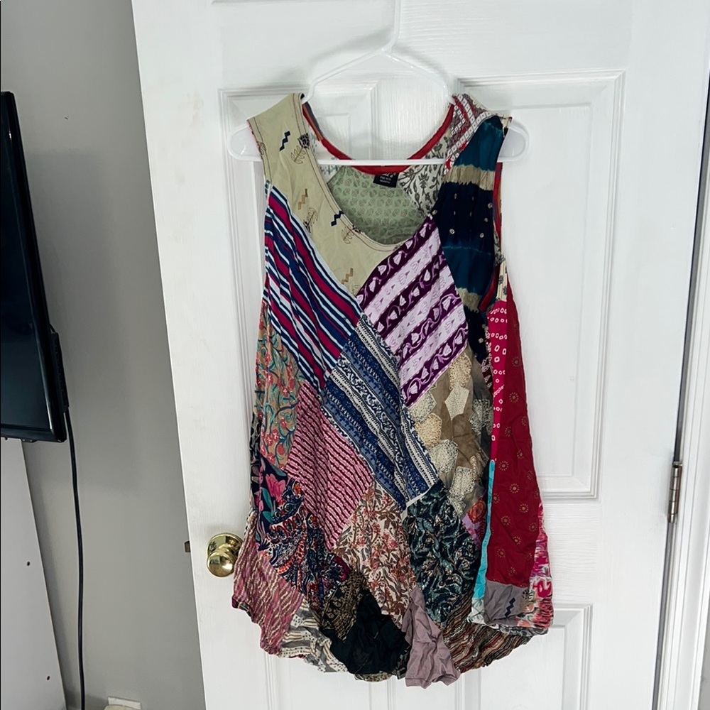 Colorful Patchwork Sleeveless Top